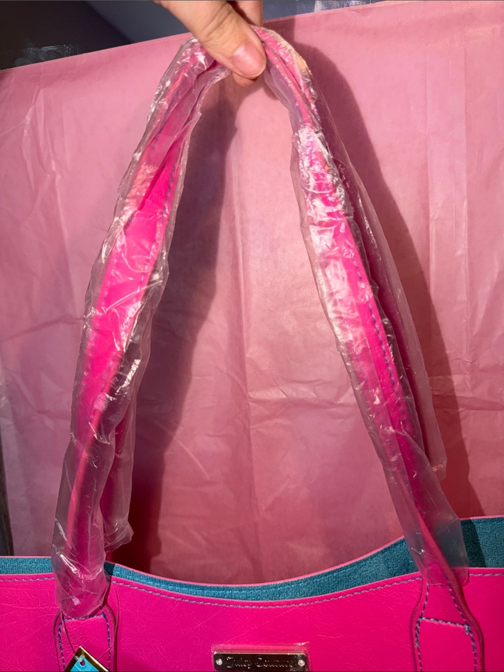 Juicy Couture Hot Pink Signature Tote Bag - Picture 6 of 8